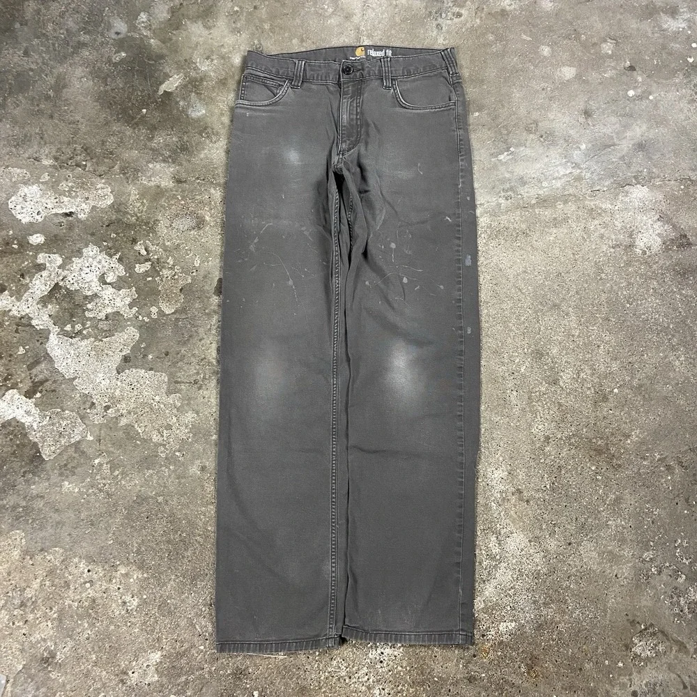 Carhartt Rigby Canvas Pants Size 31x34 Brown Relaxed Fit Work Wear 102517 909